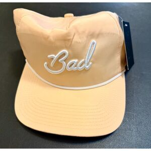 NWT Bad Birdie Bad Rope Hat Apricot Snapback Golf